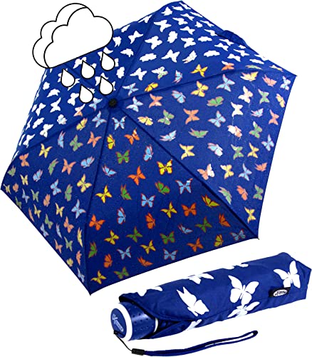 iX-brella Mini Kinderschirm mit Farbänderung bei Nässe - Schmetterlinge