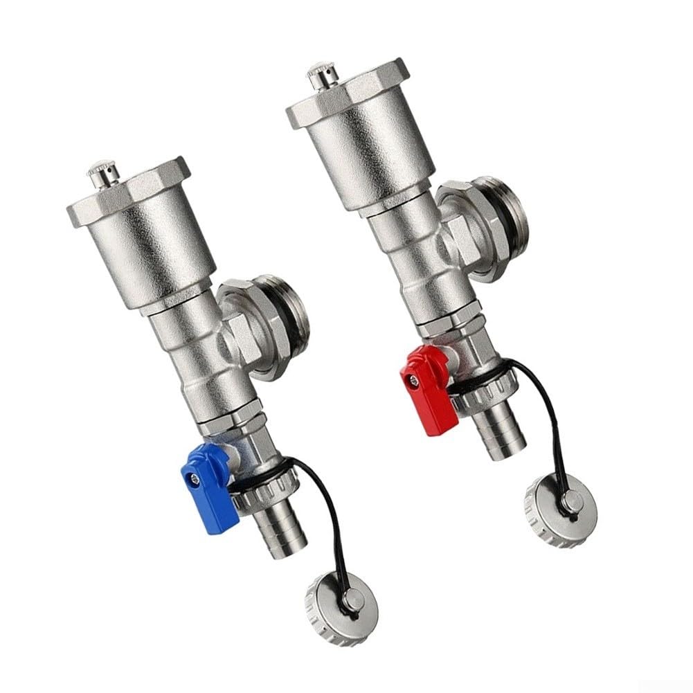 Separatore Acqua Acciaio 1 Pollice Scarico Separatore Acqua(red & blue handles)