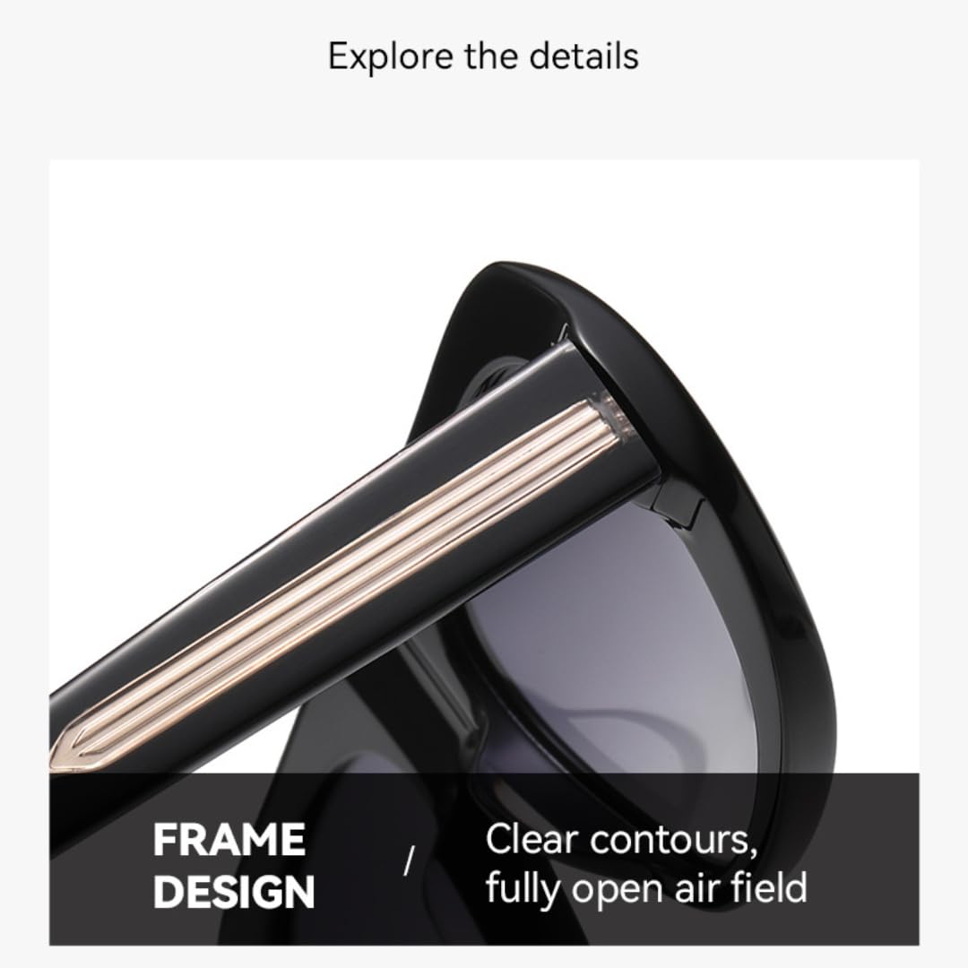 Gafas de sol de montura vintage para hombre, polarizadas, con protección UV400, estilo punk para mujer.