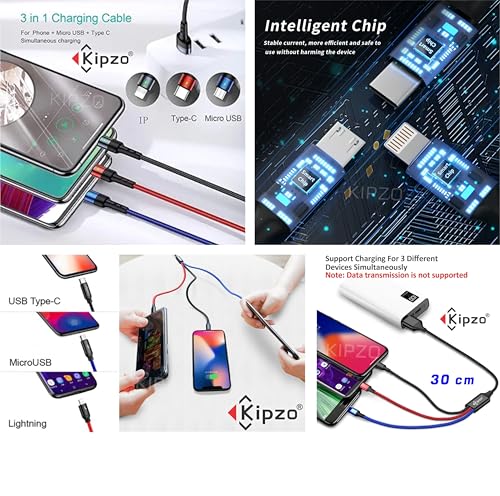 Image of TYPE C 30cm mini short multi 3 in 1 charging cable super Dash Warp PD 65w fast car charger power bank cord Type c Micro iOS Android galaxy with mobile tablet adapter (ONLY TYPE-C DATA Transfer)