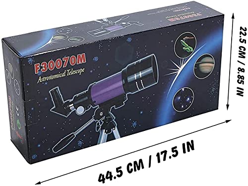 Telescopio astronómico refractor para principiantes con trípode miniatura 7