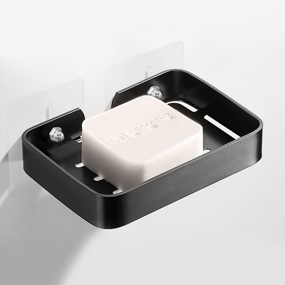 Shower Caddy, 1 Pack Bathroom Shelves for Soap, Adhesive Shower Shelf No Drilling, Soap Shower Storage, Shower Organiser, Rust-Resistant Shower Soap Holder