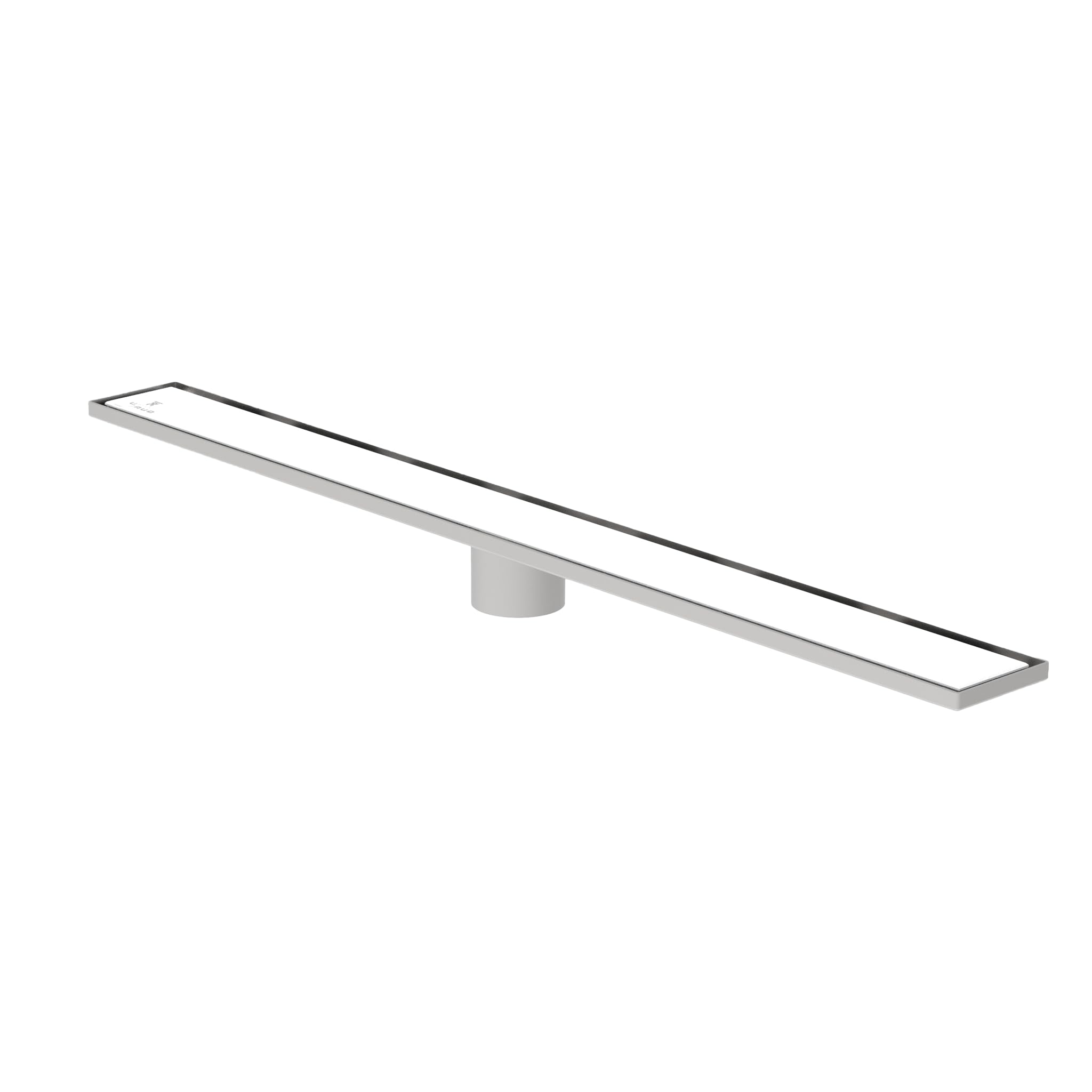 Evolux 36" Tempered White Glass Linear Drain Grate