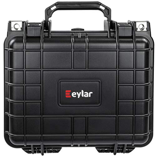 Eylar Small 10.62" Deep Gear, Equipment, Hard Camera Case Waterproof With Foam (Black) Tsa Standards #TOP1