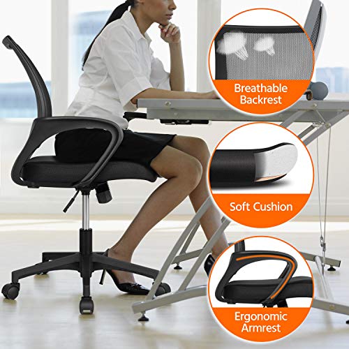 Yaheetech-Home-Office-Desk-with-Power-Outlet-Office-Chair-Set-Includes-47-Inch-Computer-Desk-with-2-USB-Port-Charging-Station-and-Ergonomic-360-Rolling-Mesh-Office-Chair-Set-Mid-Back-Rustic-Brown