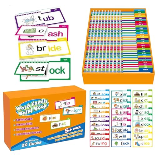 Jeux de lecture éducative maternelle : cartes flash alphabet et livrets de rimes