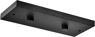 Two Pendant Light Linear Canopy Accessory Light Kit Matte Black