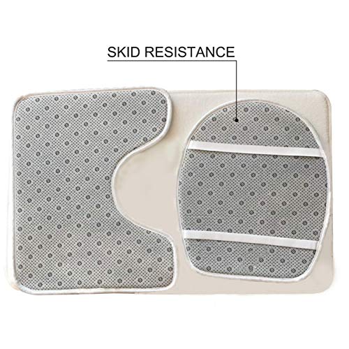 3-teiliges Badezimmer-Teppich-Set mit Aquarell-Wal-Sternenhimmel-Malerei,rutschfeste Konturmatte + Toilettendeckelbezug + Badematte – Bild 5