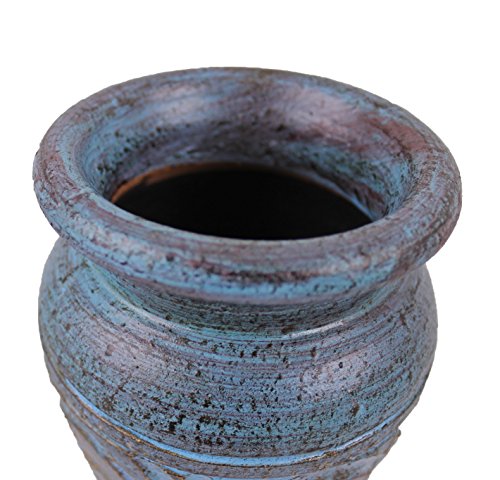 Vase en terre cuite bleu turquoise Rotfuchs h20 cm - 3