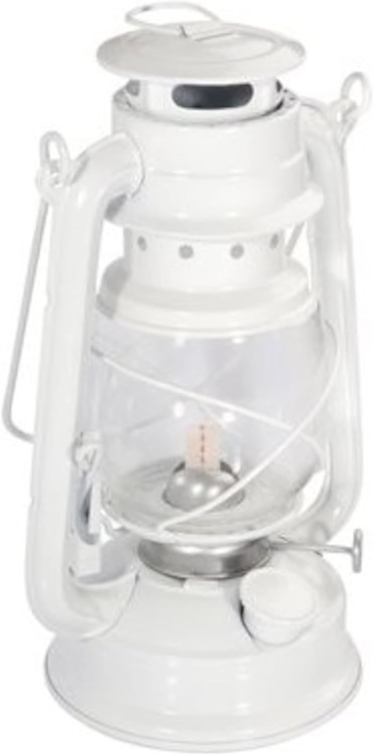 Lot de 4 lampes à huile rétro – Avec mèche, utilisable sans électricité – Résistant aux intempéries et élégant – 35,5 cm de haut – Noir ou blanc – Décoration & éclairage d'urgence pour jardin, camping