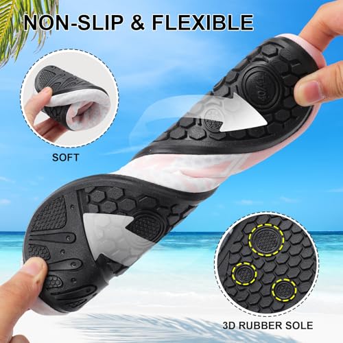 Water Shoes Barefoot Aqua Socks Non Slip Quick-Dry for Beach Pool Swimming River Lake Women Men3