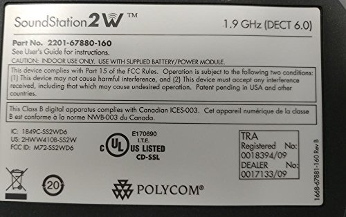 Teléfono inalámbrico Polycom SoundStation 2W Basic miniatura 3