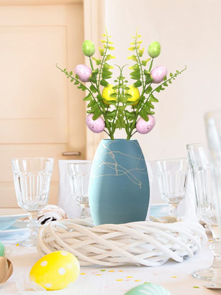 Ghirlanda Pasquale Con Fiori Finti - Corona Di Vite 58x38 Cm Per Decorazione Casa O Cimitero