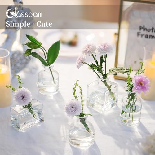 Glasseam Small Bud Vases for Centrepiece: 20pcs Glass Vases Set Lovely Clear Vase for Wedding Party Table Decorations Home Dining Tables Decor - Cosy Home Interiors Glasseam Small Bud Vases for Centrepiece: 20pcs Glass Vases Set Lovely Clear Vase for Wedding Party Table Decorations Home Dining Tables Decor - Image 5