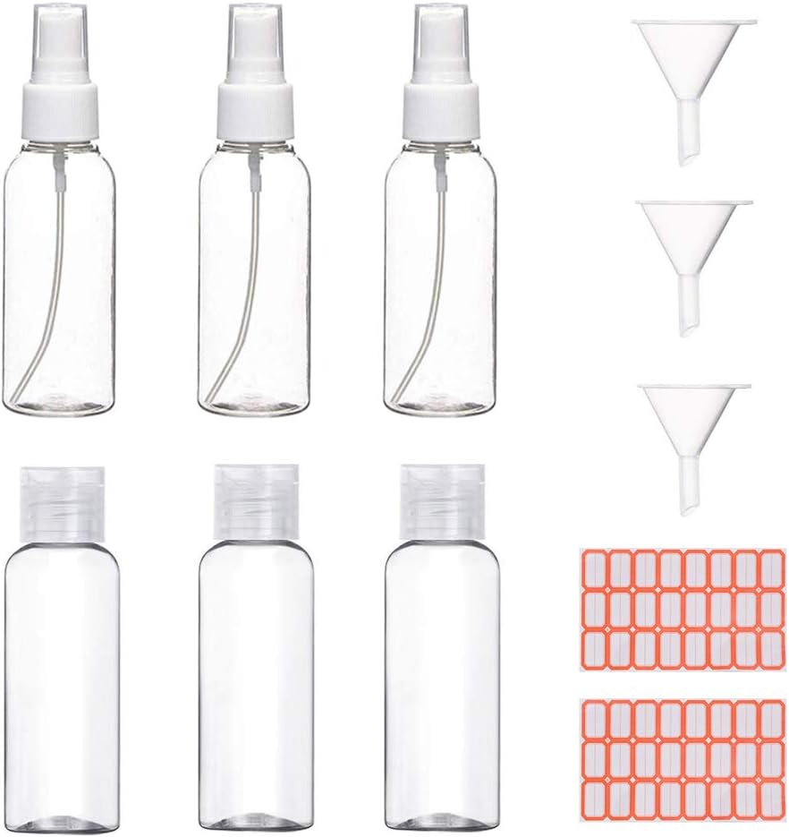 bottiglia d'acqua trasparente per adesivi