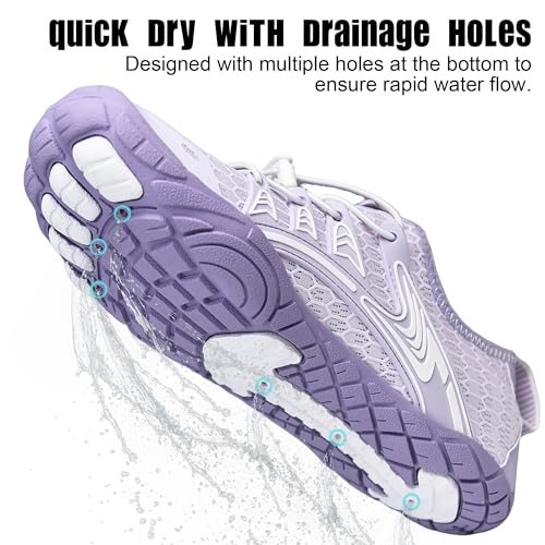 Image of Water Shoes Womens Mens, Barefoot Quick-Dry Aqua Shoes for Outdoor Swimming, Running, Training, Surfing, Hiking and Kayaking