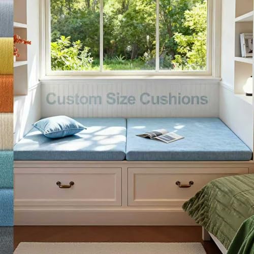 Custom Size Bench Cushions for Indoor Furniture, Window Sill Covers,