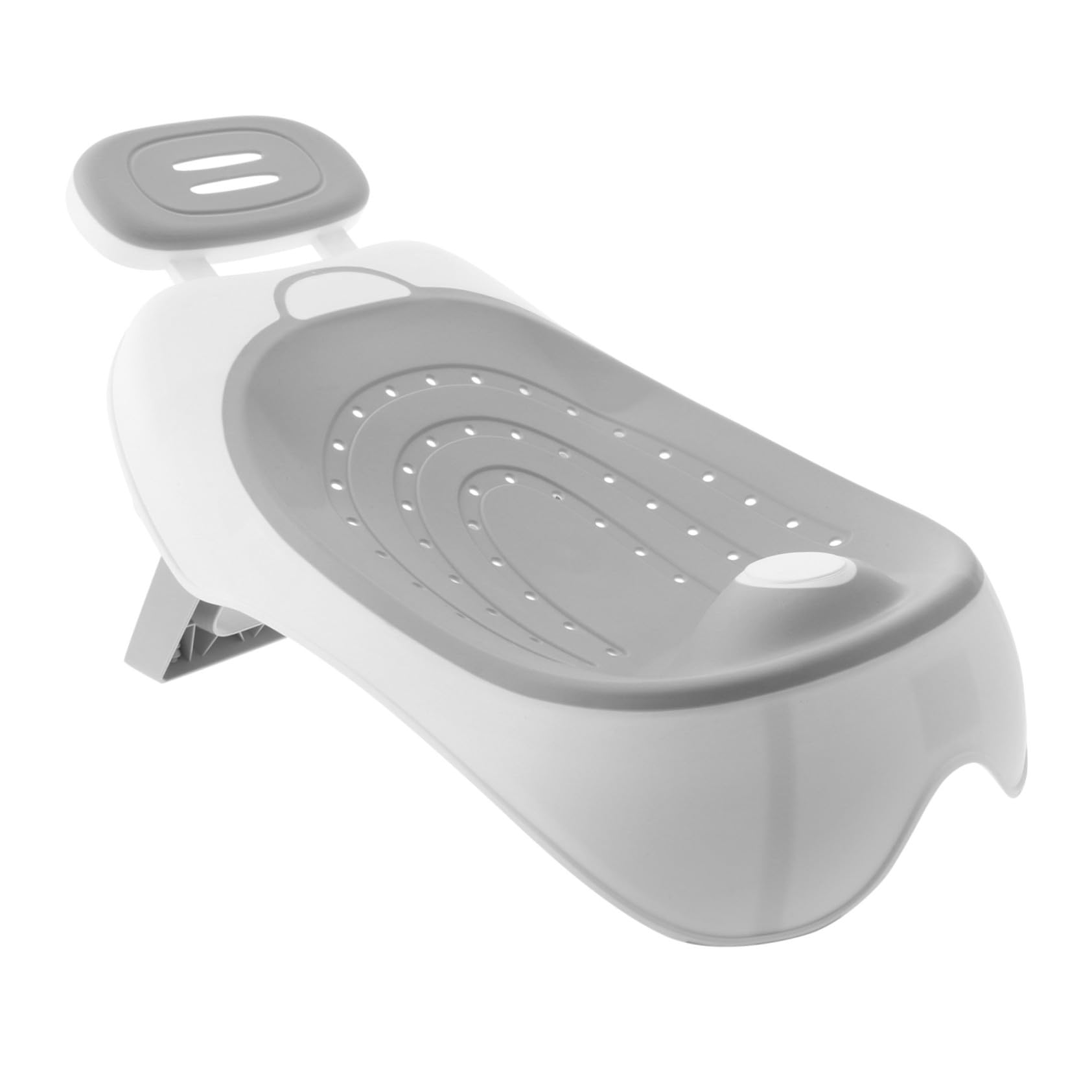 Adjustable Bath Seat with Nonslip Foam Backrest for Newborns and Foldable Bathtub Support Mat for Double Sinks and