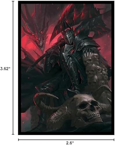 Miniatura 4 de Fantasy North - Er'Gon Skol - Dragon Knight (Kaverax) - 100 fundas para cartas coleccionables TCG mate lisas - Se adapta a Magic MTG Commander