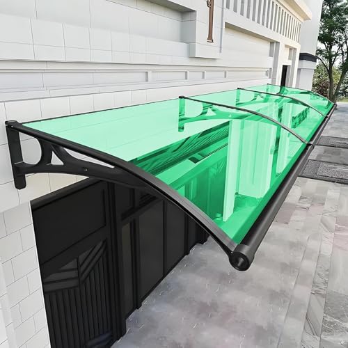 TOPRON Vordach für Haustür, Balkon Überdachung Haustür Vordach mit Halterung Aluminiumlegierung, aus Aluminium und Polycarbonat Transparentes Bogenvordach, Regen-und Schneefest TOPRON Vordach für Haustür, Balkon Überdachung Haustür Vordach mit Halterung Aluminiumlegierung, aus Aluminium und Polycarbonat Transparentes Bogenvordach, Regen-und Schneefest