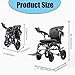 Juodkeo All Terrain Electric Wheelchair with Adjustable Footrest, Brushless Silent Motor, Anti-Tip Wheels, for Travel, Shopping,Regular