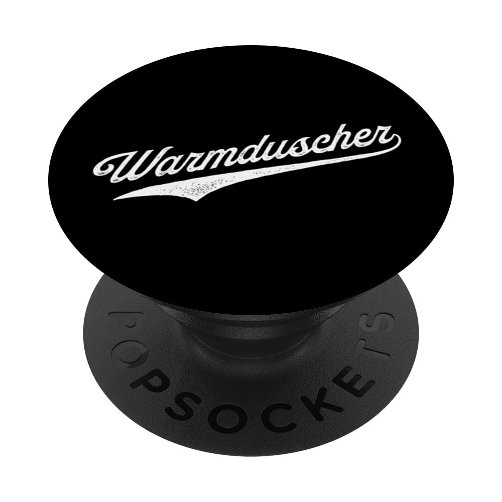 Warmduscher Wienerisch für Weichling PopSockets Swappable PopGrip, Black