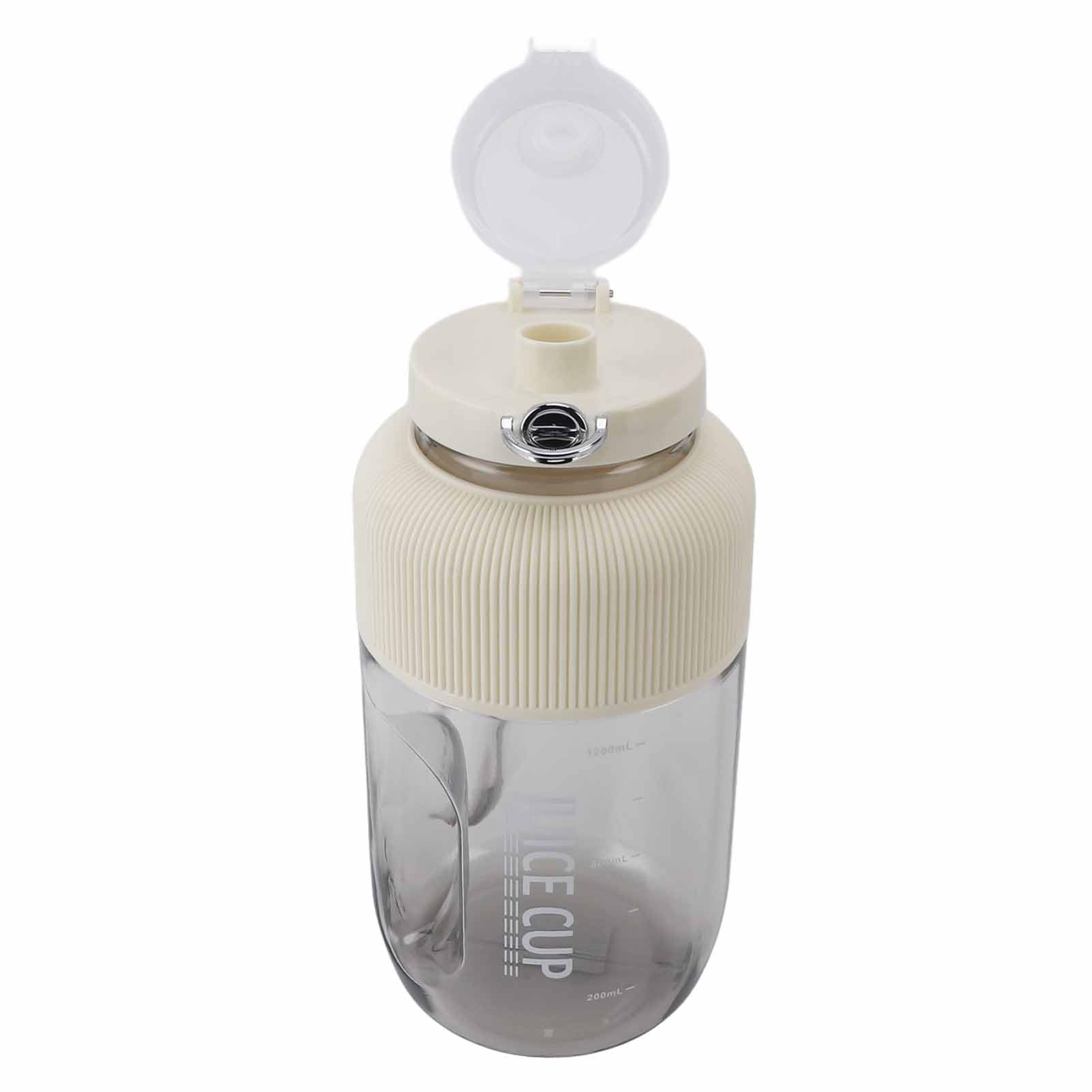 Electronic Juicer Cup, 75W Power, Large Capacity, Fashionable, Electric Juicer Cup, Multifunctional with Straws for Outdoor (White)