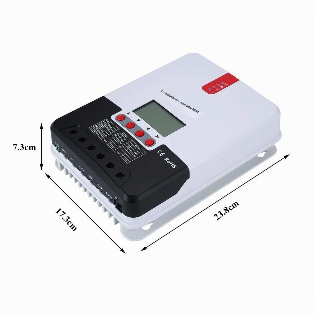 MPPT Controlador de carga solar Pantalla LCD de 12V / 24V que identifica automáticamente el voltaje del sistema para un regulador inteligente(40A)