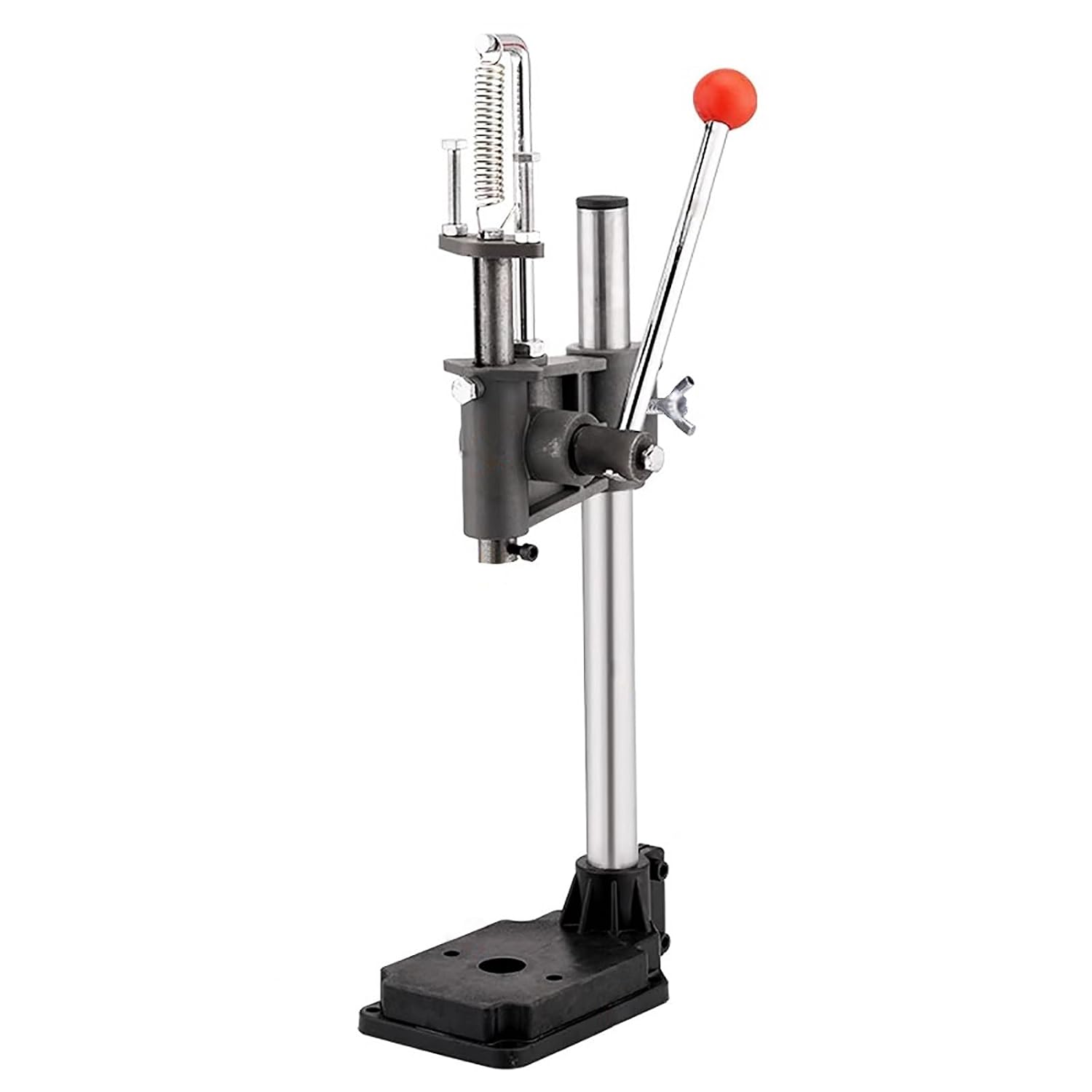 Precision Manual Press Puncher with Non-Slip Handle, Cast Iron Leather Hole Puncher Vertical Hand Punching Machine, Punch Tools for DIY Leather Craft(Size:Height 50cm)