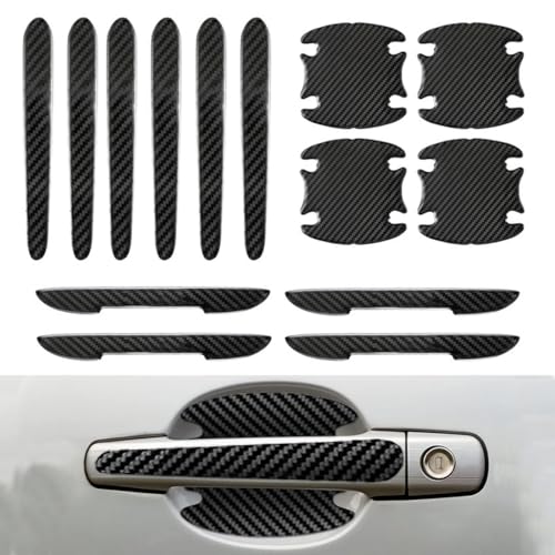 14 Pièces Protecteur Poignée Porte de Voiture, Autocollants de Protection Portiere Voiture, Protection Porte Contre Bandes Anti Collision, Anti-Rayures...