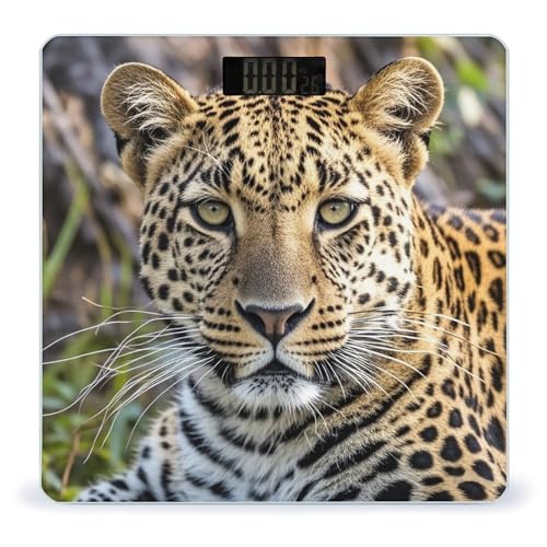 Báscula digital para baño diseño leopardo miniatura 1
