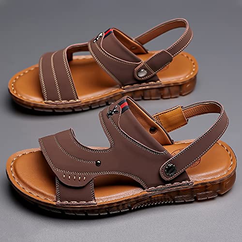 Men's Sandals Leather, Men Outdoor and Indoor Comfort Open Toe Fisherman Sandals Beach Sandal, Outdoor Summer Sport Sandals3
