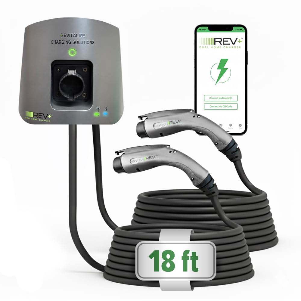 Amazon.com: REV+ Dual-Port Level 2 EV Charger 50 Amp, 11.5 kW