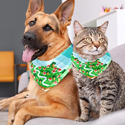 Hundehalstuch, Madeira, Karte, Mädchen, Jungen, Lätzchen, Hundetuch, Zubehör für kleine, mittelgroße und große Hunde, Welpen, Katzen, Haustiere, 2 Stück