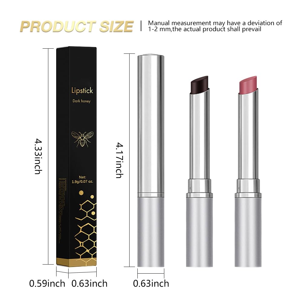 2Pcs Black & Pink Honey Tinted Lip Stain Lip Balm Lip Gloss Lipstick, Sheer Hydrating Lip Stains Tint, Moisturizing Lip Color for All Skin Tones, Nourishing Lip Balm with Natural Black Cherry