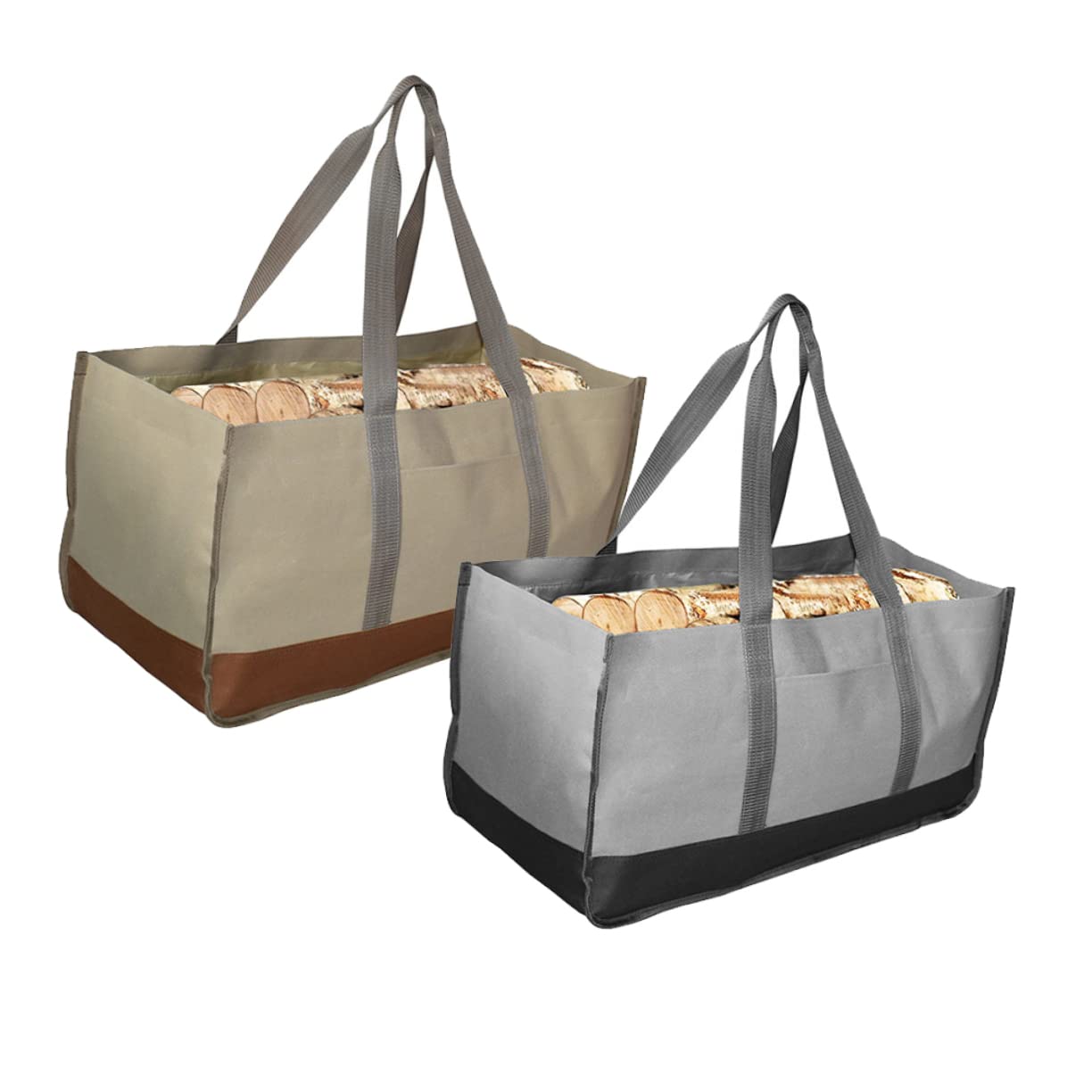 VICASKY 1pezzi Borsa per Legna da Ardere Portatile Borsa per Tronchi di Grande Capacità Cesto per Legna da Ardere Resistente e Multifunzionale per Conservazione e Trasporto