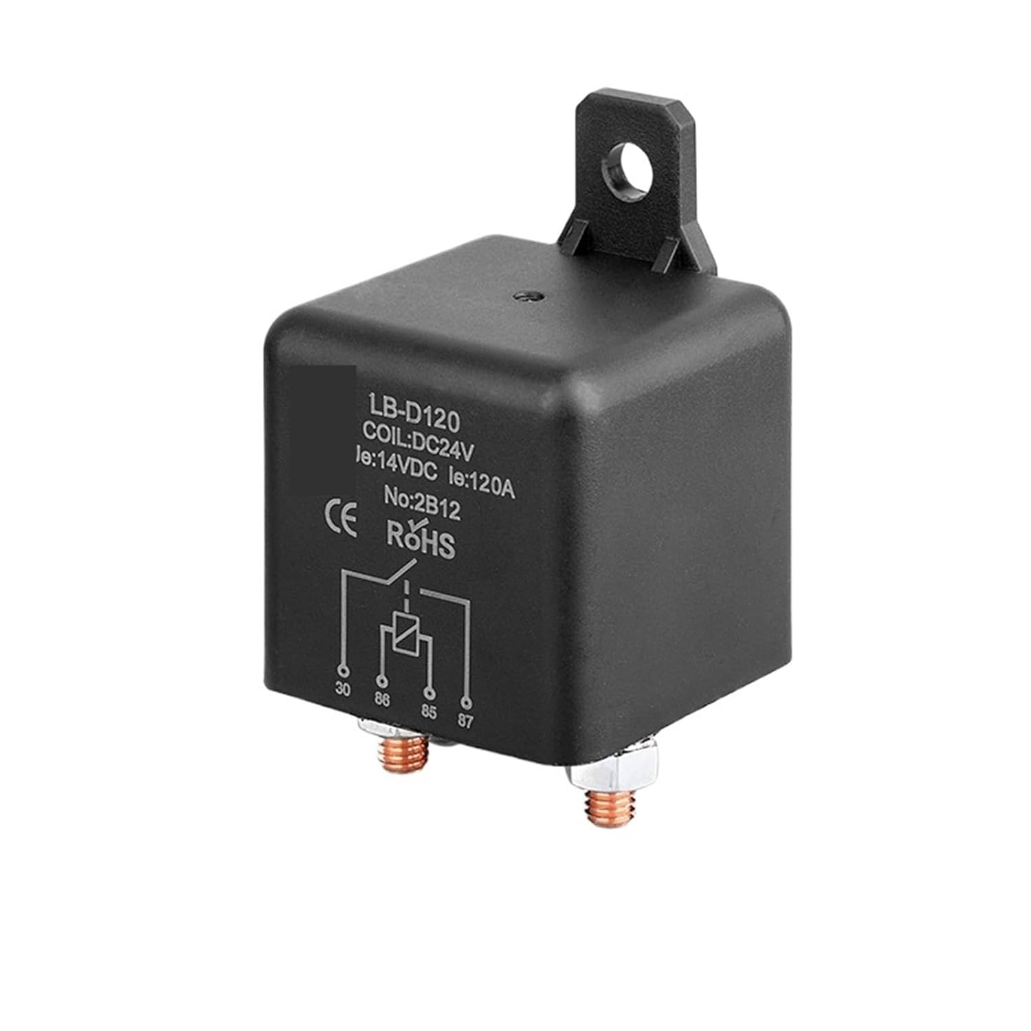 120A/200A high Current Relay for Automobile DC12V 24V for Car Motor Truck Boat Power Start/Car Starter(LB-D120 120A 12V)