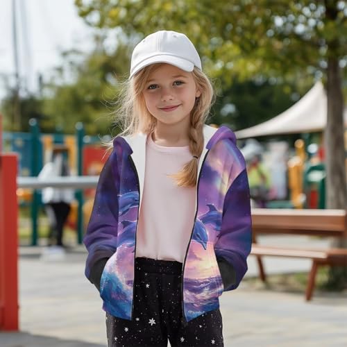 Boys Girls Full Zip Hoodies Long Sleeve Pullover Sweatshirt Kids Lined Comfy Warm Fall Winter Jackets with Pockets3