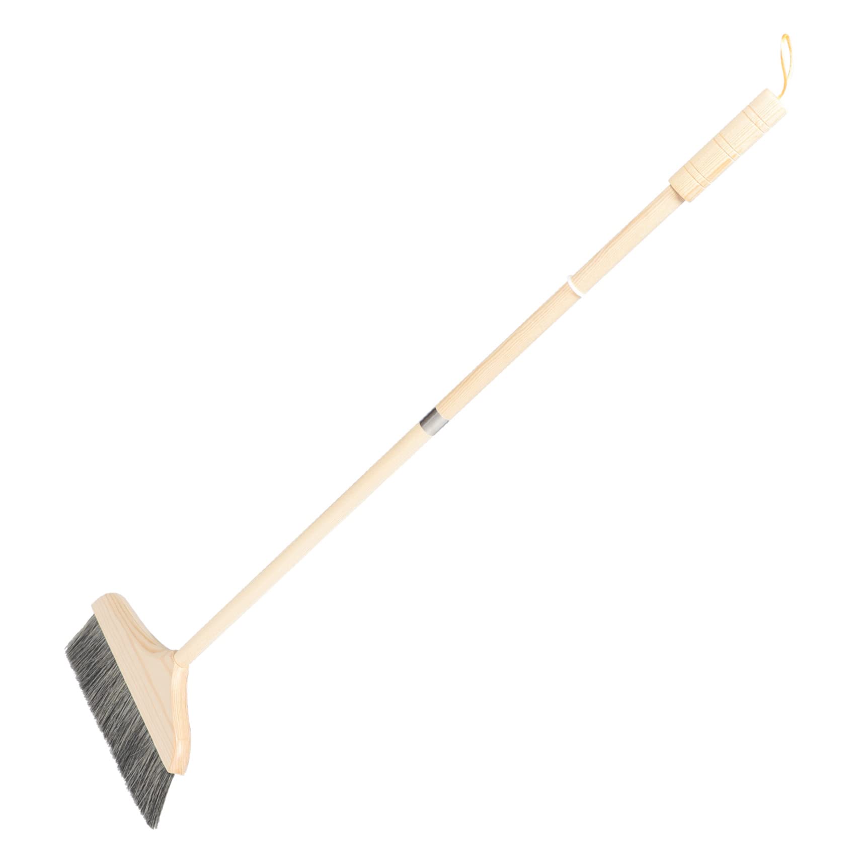 Escoba Suave de Madera Mango Largo para Limpieza de Suelos y Alfombras, Cepillo Antistático Adecuado para Barrer Interiores y Eliminar Polvo