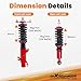 maXpeedingrods Coilovers for MINI R50, R53 Cooper FWD 2001-2006, for MINI R52 Cooper FWD 2004-2007, 24 Levels Damper Adjustable Coilovers Suspension Kit, Height Adjustable Lowering Kit, Red