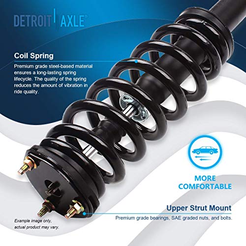 Image of Detroit Axle - 4WD 10pc Front Struts Kit for 2009-2010 Dodge Ram 1500, 2011-2012 Ram 1500, Struts & Coil Spring Tie Rods Sway Bars Boot & Bellows Replacement Suspension Ready Struts Shocks Assembly
