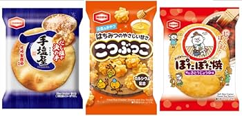 Amazon.co.jp: 亀田製菓 せんべい 個包装 3種(ぽたぽた焼 こつ