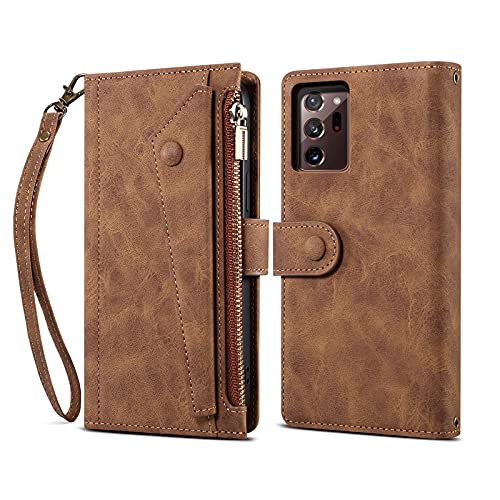 Coque Samsung Note 20 Ultra en cuir avec porte-cartes et blocage RFID