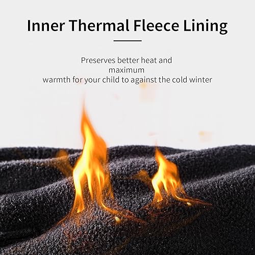 Arcweg Kids Soccer Gloves Boys Girls Youth Sports Gloves Warm Therma for Cold Weather Bike Riding Running Mountain Snow Ski 6-12 Years Touchscreen Anti-Slip2