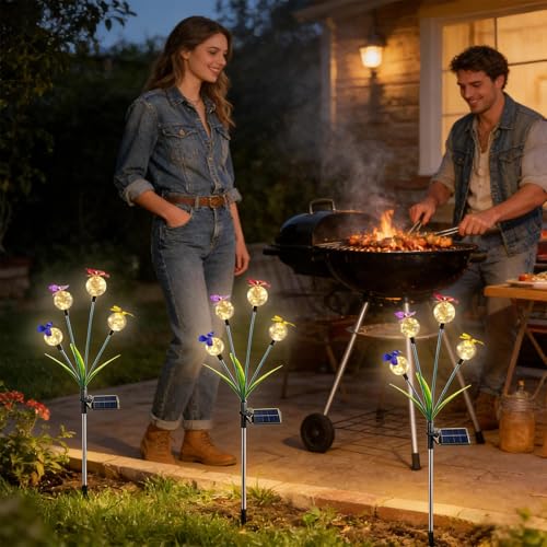 Luces solares para jardín exterior con sensor inteligente de iluminación 2