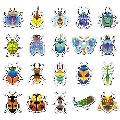 20 imanes decorativos de insectos coloridos
