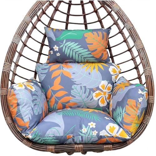 Awoyep Coussin suspendu pour chaise à bascule, pour extérieur, moderne, en polyester, doux, imperméable, coussin de rechange pour jardin, coussin avec...