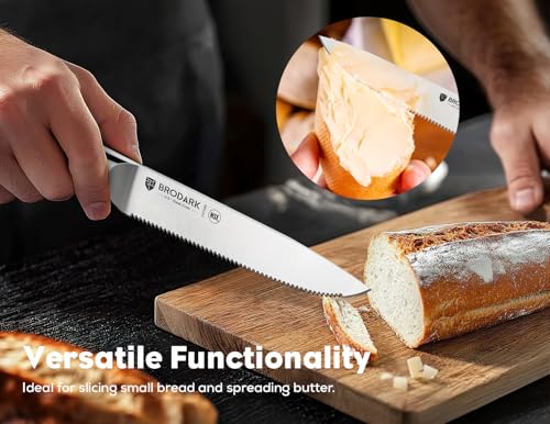 Brodark Steak Knives Set Of 8, 4.5 Inch Serrated Steak Knives With Ergonomic Handles, High Carbon Stainless Steel Steak Knife Set thumb #5