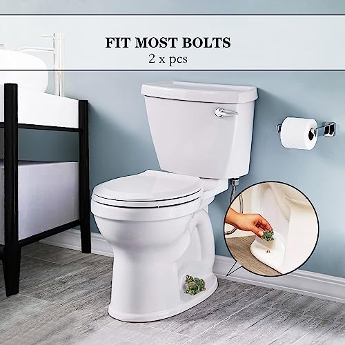 Image of ZUNON Toilet Bolt Caps, Decorative Toilet Bolt Covers, Ceramic Cute Frog Covers Toilet Bolts Bathroom Decor Easy Installation Set of 2 (Green Frog)