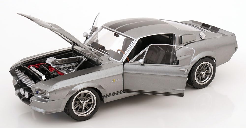 KK-Scale KKDC120171 Mustang Shelby GT500 Eleanor 1967 Grey Metallic & Black Gone In 60 Seconds Look-A-Like - maßstab 1/12 - Modellauto